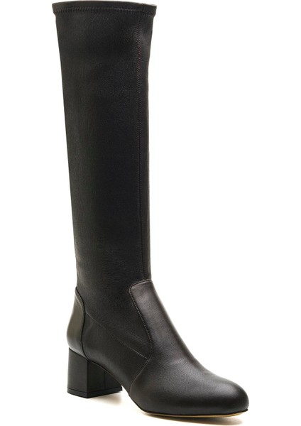 Fleks Kahve Hakiki Deri Kadın Topuklu Çizme fiyatları