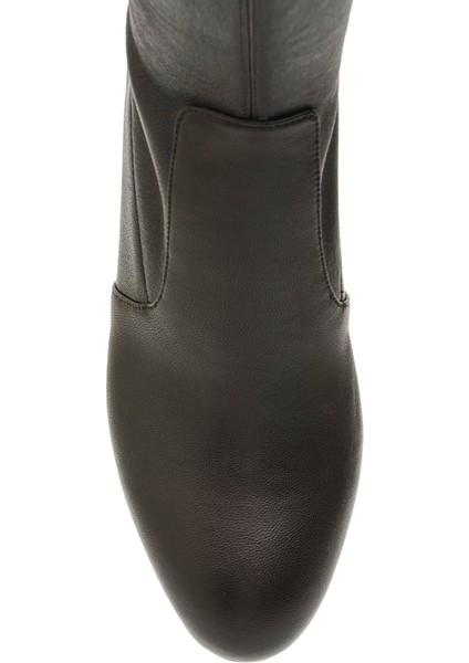 Fleks Kahve Hakiki Deri Kadın Topuklu Çizme fırsatları