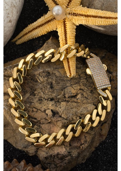 11 mm 18K Altın Kaplama Özel Tasarım Gurmet Bileklik fırsatları