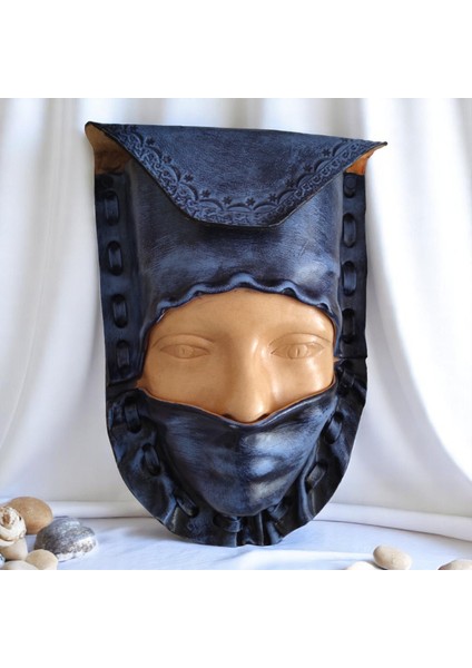 El Yapımı Hakiki Deri Maske ve Aksesuar Çantası- Gerçek Deri Çanta Koruyucu Kılıf - Seyahat Dostu Premium El Işçiliği Tasarım