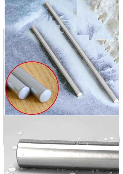 3 Adet 3 Farklı Boyda Alüminyum Paslanmaz Oklava Hamur Yufka Açma Oklavası indirimleri