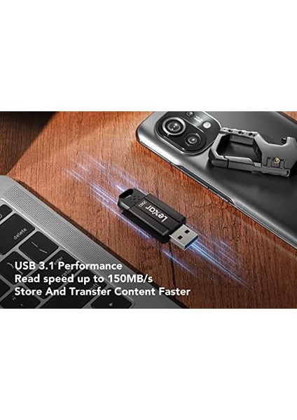 Jumpdrive S80 USB 3.1 Bellek 32 Gb, 130 Mb/sn'ye Kadar Okuma, Bilgisayar Için USB Bellek, Harici Depolama Verileri, Fotoğraf, Video (LJDS080032G-BNBAG) modelleri