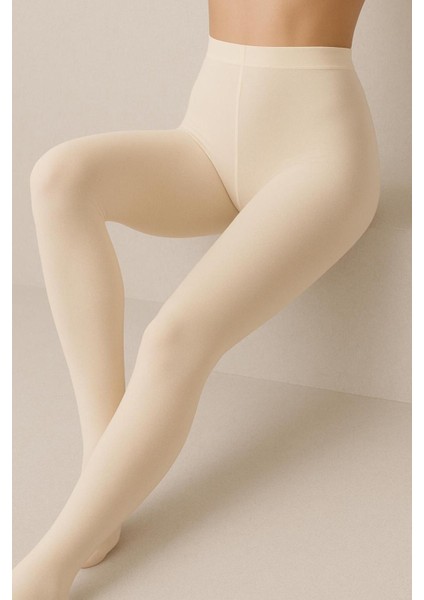 Kadın Orta Kalın Mevsimlik 40 Den Opak Mat Vanilya Külotlu Çorap