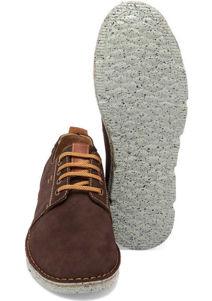 Kahve Hakiki Nubuk Deri Erkek Casual Ayakkabı - E24I1AY56775-A39