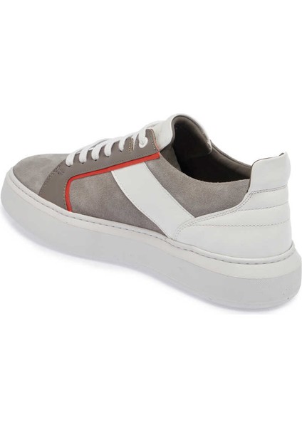 Gri Hakiki Süet Deri Erkek Sneaker - E24I1AY56817-C11