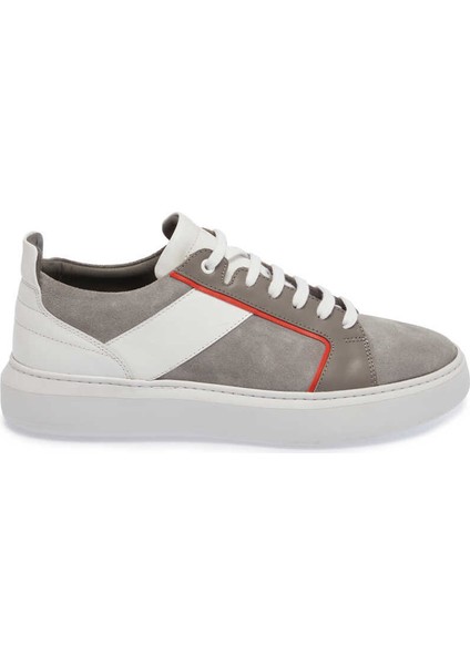 Gri Hakiki Süet Deri Erkek Sneaker - E24I1AY56817-C11