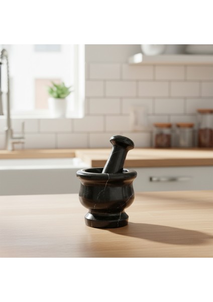 Mermer Havan ve Tokmak Seti – El Yapımı Doğal Taş Mutfak ve Dekoratif Ürün