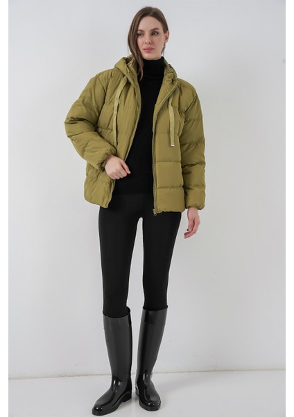 5117 Kapşonlu Şişme Mont - A.haki fiyatları