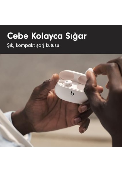 Studio Buds +| Gürültü Önleme Özellikli Gerçek Kablosuz Kulaklık, ve ile Gelişmiş Uyumluluk, Yerleşik Mikrofon, Tere Dayanıklı Bluetooth Kulaklık - Şeﬀaf modelleri