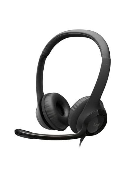 H390 Kablolu Kulak Üstü Mikrofonlu Kulaklık, Dijital Ses, Katlanabilir Gürültü Önleyici Mikrofon, Kablo Üzeri Denetimler, Siyah fiyatları