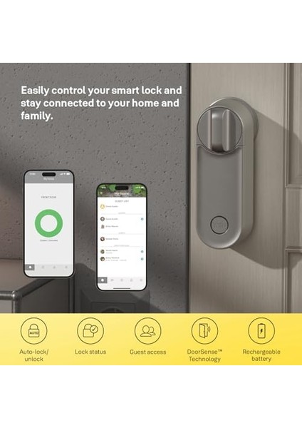 Linus Akıllı Kilit L2, Gümüş, 05/103210/SI, Anahtarsız Erişim, Uygulaması ile Kontrol, Wi-Fi, Uzaktan Kilitleme/kilit Açma, Sanal Anahtar, Eş Zamanlı Uyarılar fiyatları