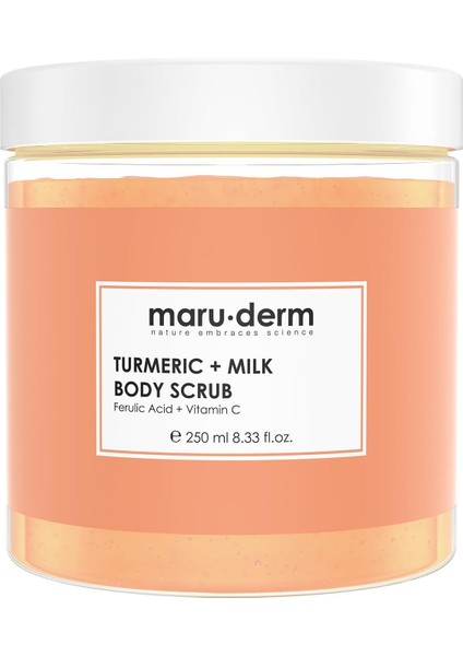 Maru.derm Zerdeçal ve Süt Vücut Peelingi C Vitamini Ferulik Asit 250 ml