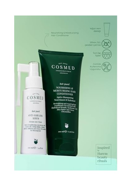 Cosmed Yıpranmış Saçlara Özel Keratin Içeren Nemlendirici Saç Bakım Kremi fiyatları