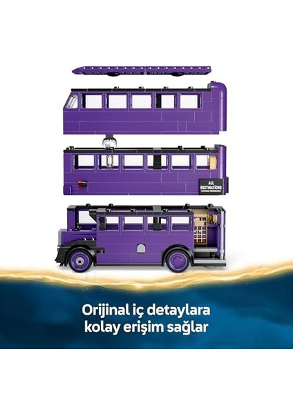 Potter Hızır Otobüs 76446-8 Yaş ve Üzeri Çocuklar ve Yetişkinler Için Benzersiz Sihirli Araç Modeli Yapım Seti, Doğum Günü Hediyesi (499 Parça) modelleri