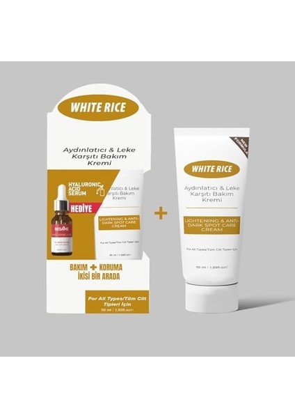 White Rice Aydınlatıcı & Leke Karşıtı Bakım Kremi Bakım ve Koruma Ikisi Bir Arada Özel Paket