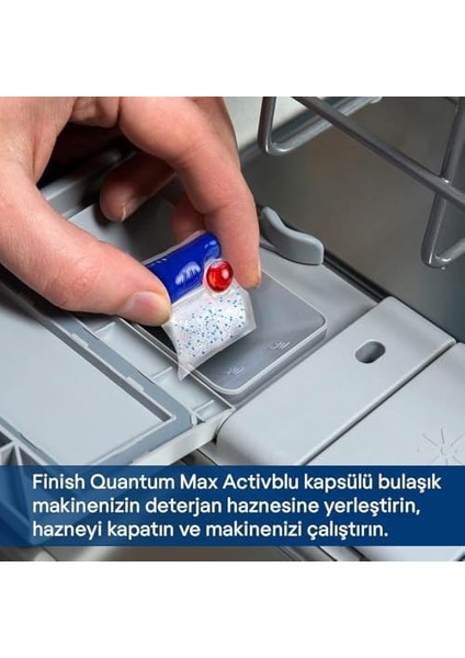 Finish Quantum Max 40 Kapsül Bulaşık Makinesi Deterjanı Tableti (1 x 40 Kapsül)
