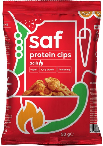 Saf Acılı Protein Cips 50 gr