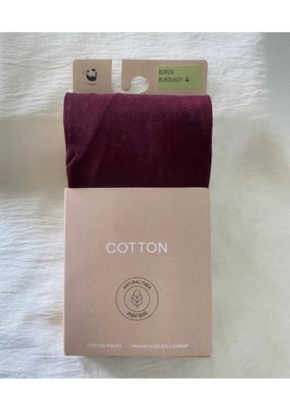 Bordo Cotton Kadın Külotlu Çorap Pamuklu & Mat 60 Den Pantyhose