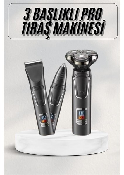 Yüksek Performanslı 3 Başlıklı Profesyonel Şarjlı Islak ve Kuru Kullanıma Uy - CHT7215-5178 fiyatları