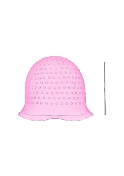 Gaman Silikon Saç Boyama Bonesi Delikli Röfle Bonesi - Tiğ Hediyeli Rengarenk Saçlar Için Röfle Bone Pembe fiyatları