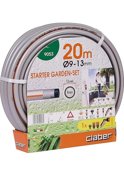 9053 Starter Garden-Set Hortum Başlangıç Seti 20 Metre 9-13 mm Hortum, Çok Işlevli Sulama fiyatları