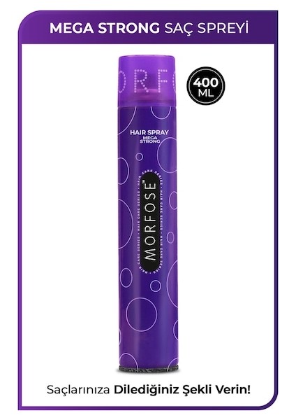 Saç Spreyi 400ML Mor Mega Strong