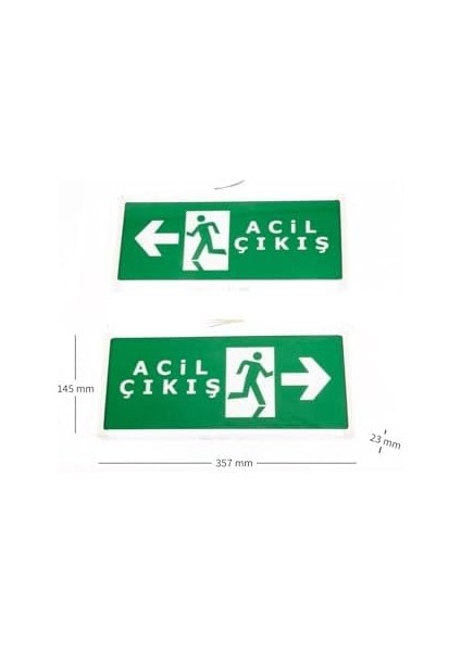 Opto 3W Çıkış-Exit LED - 2 Adet (Acil Çıkış Sağ-Sol) Hs 4605 modelleri