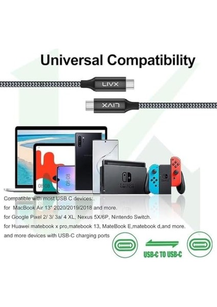 Action Thunderbolt 4 Type C Kablo 100 W Pd Şarj 1.8 Metre 40 Gbps Veri ve Görüntü Aktarım Kablosu Örgülü Kablo TH02 modelleri