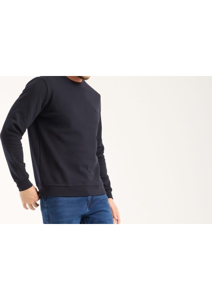 Basıc Lacivert Regular Fit Bisiklet Yaka Paris Arma fırsatları