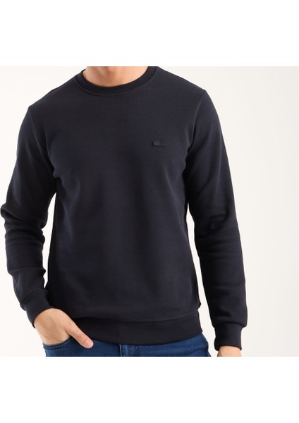 Basıc Lacivert Regular Fit Bisiklet Yaka Paris Arma indirimleri