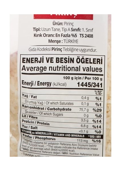 Yayla Gıda Yayla Gönen Baldo Pirinç, 2 kg fiyatları