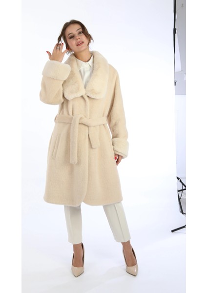 Ithal Angora Diz Üstü Manto