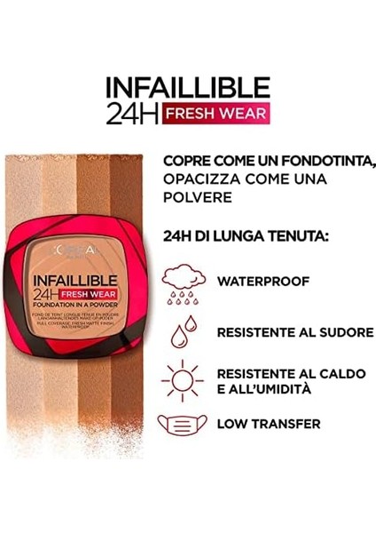 L'oréal Parıs Infaillible 24H Fresh Wear Pudra Fondöten 220 Sand