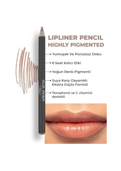 Alıx Avıen Uzun Süre Kalıcı Dağılma Yapmayan Nemlendirici Dudak Kalemi - Lipliner Pencil 01 Peach Nude fiyatları