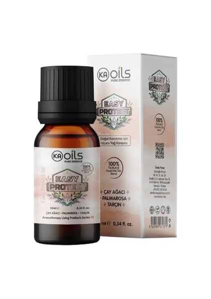 Kaoils Easy Protect Uçucu Yağ Karışımı 10 ml – Kış Boyu Akar, Mikrop ve Bakterilere Karşı Temiz ve Ferah Hava | Difüzör ve Buhurdanlık Için | Çay Ağacı, Palmarosa, Tarçın ile Bitkisel Koruma modelleri