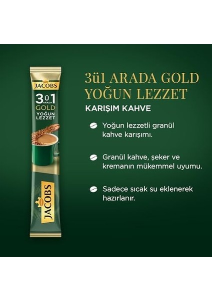 Jacobs 3'ü 1 Arada Yoğun Lezzet 18 Gram x 40, Kahve modelleri