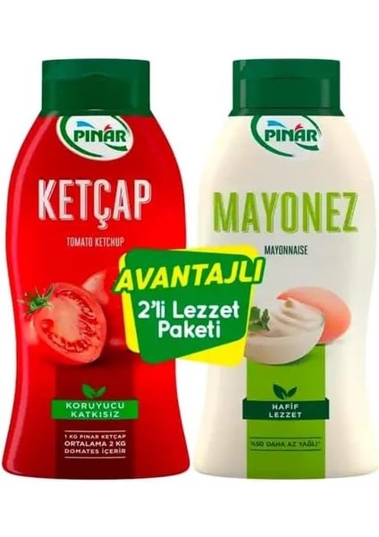 Pınar Ketçap 600GR+MAYONEZ 500GR (%50 Az Yağlı)