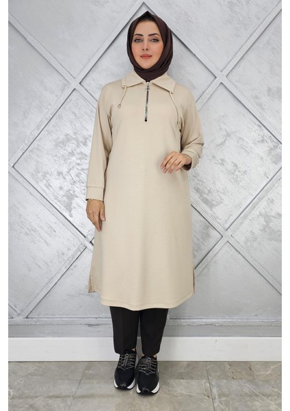 Kadın Fermuarlı Bağcıklı Tesettür Tunik fiyatları
