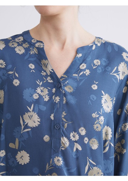 Yeni Sezon Kaçık Yaka Çiçekli Bluz modelleri