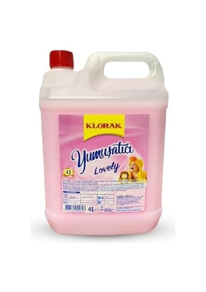 Klorak Yumuşatıcı 4 Lt Lovely 45 Yıkama