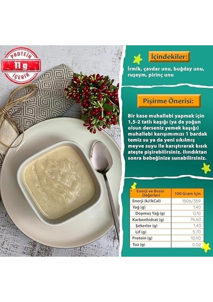 Makarna Lütfen! Muhallebi Unu Karışımı (+8 Ay - 200 G)