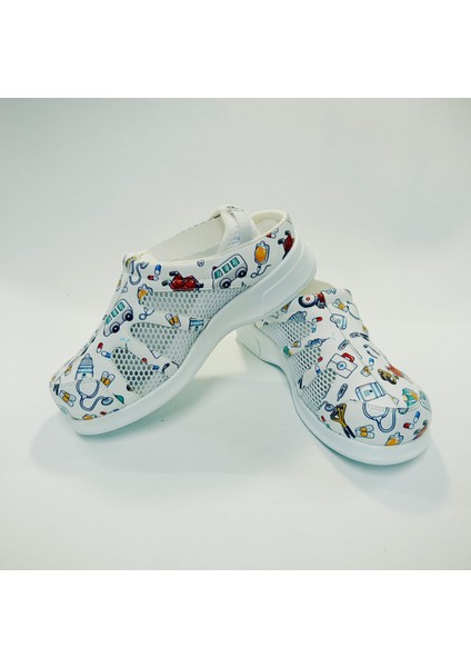 Medikal Desenli 3 Fileli Ortopedik Taban Kadın Sandalet fiyatları