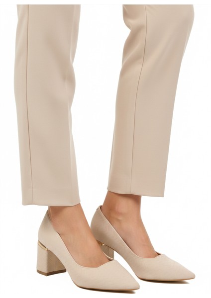 Bej Hafif Kadın Topuklu Ayakkabı 619004 Z modelleri