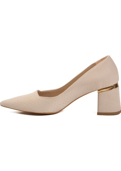 Bej Hafif Kadın Topuklu Ayakkabı 619004 Z fırsatları