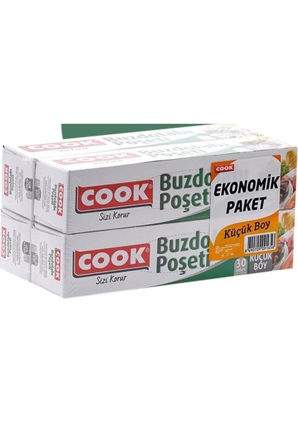 Cook Buzdolabı Poşeti Küçük Boy 20 x 30 cm 2'li Paket (240 Adet)