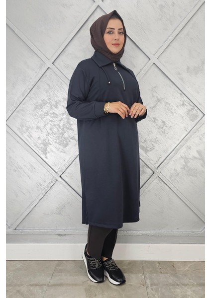 Kadın Fermuarlı Bağcıklı Tesettür Tunik fiyatları