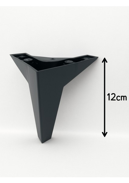 Kanepe Mobilya Koltuk Tv Ünitesi Ayağı 12 Cm Siyah Plastik Yükseltici Ayak Ayakları - SİYAH - 4ADET fiyatları