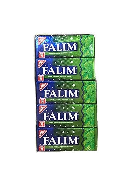 Falim Şekersiz Sakız Nane Aromalı 5'li 7 G x 20 Adet modelleri
