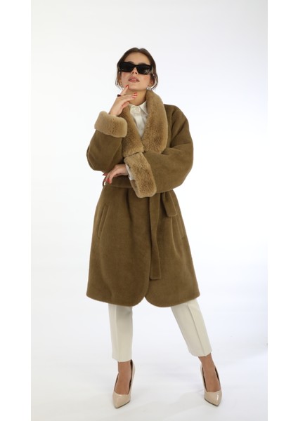 Ithal Angora Diz Üstü Manto