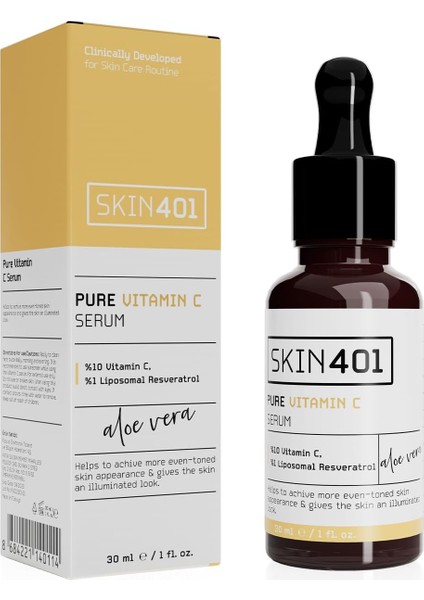 SKIN401%10 Vitamin C Aydınlatıcı Renk Tonu Eşitleyici Serum 30ML fiyatları